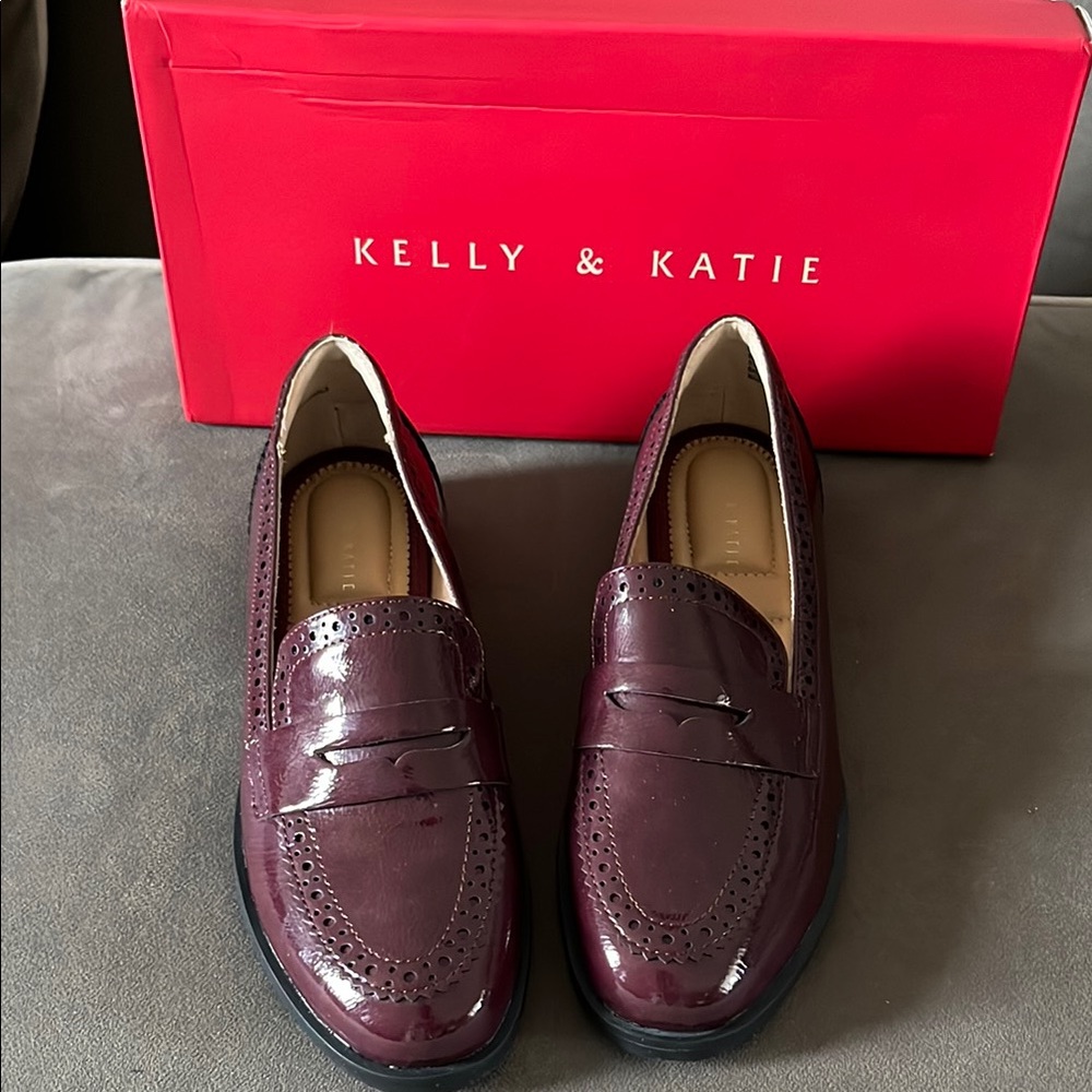 Kelly & Katie Burgundy Loafers